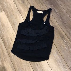 Abercrombie Ruffles, Lace, & Rhinestone Tank Top